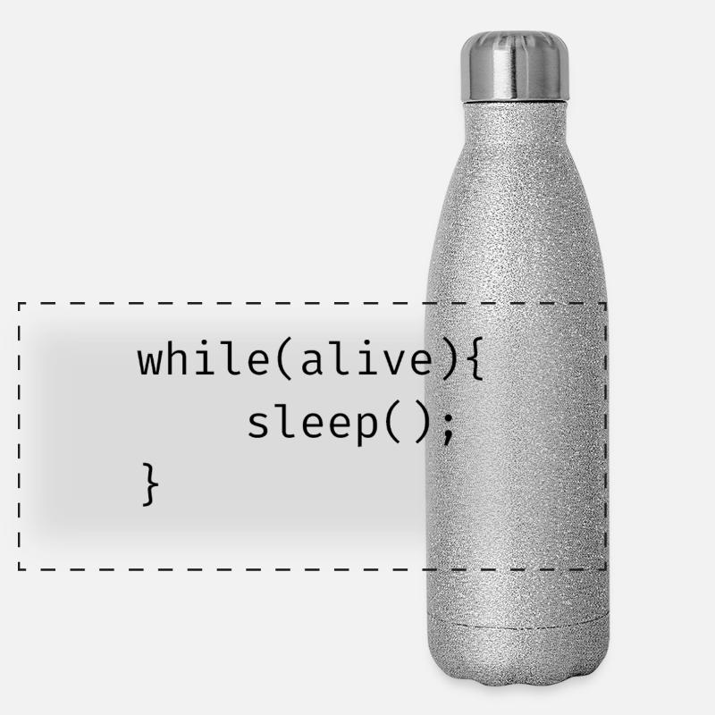 while(alive){ sleep(); Memes Panoramic Glitter Thermal Bottle 500 ml