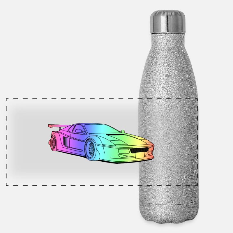 cool car colourful Panoramic Glitter Thermal Bottle 500 ml