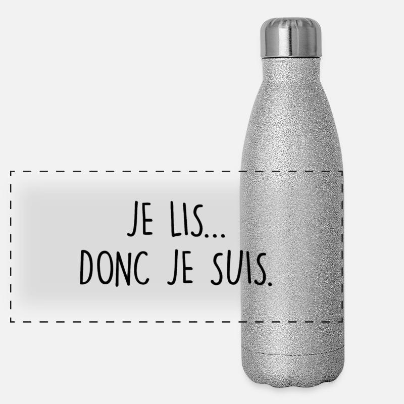 Je lis donc je suis Gourde isotherme panoramique pailletée 500 ml
