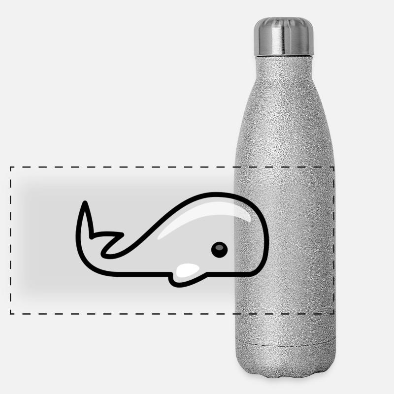 whale58 Gourde isotherme panoramique pailletée 500 ml