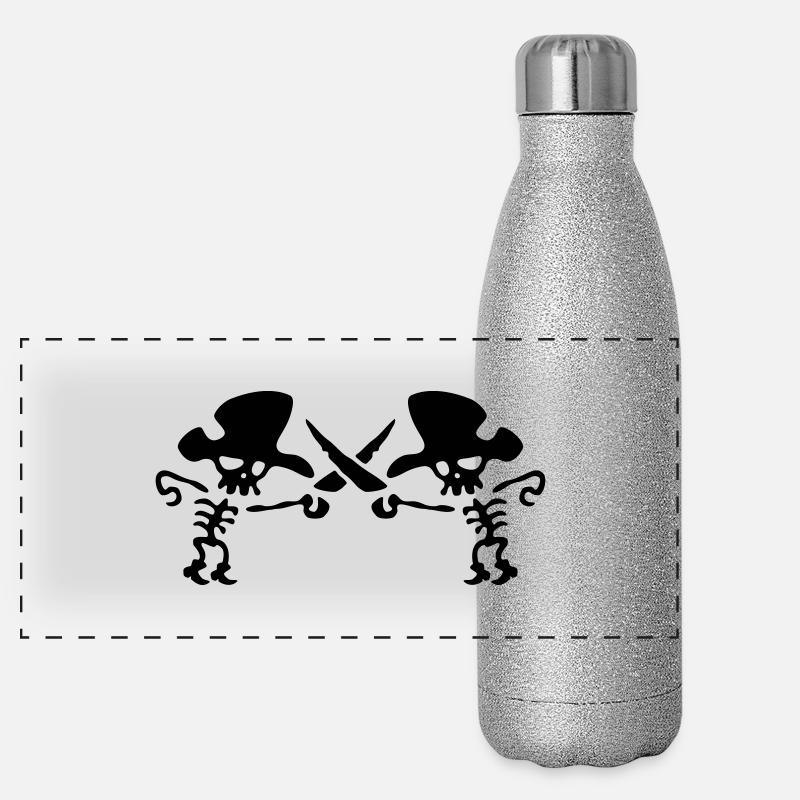 Pirate avec sabres croisés / Pirates avec Gourde isotherme panoramique pailletée 500 ml
