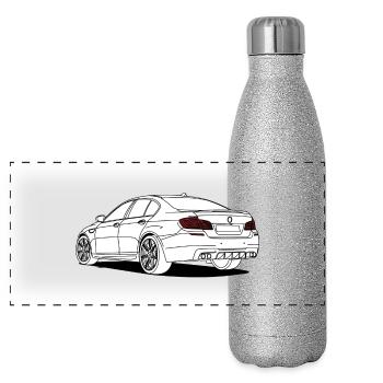 cool sports saloon - Gourde isotherme panoramique pailletée 500 ml - paillettes argentées - Devant