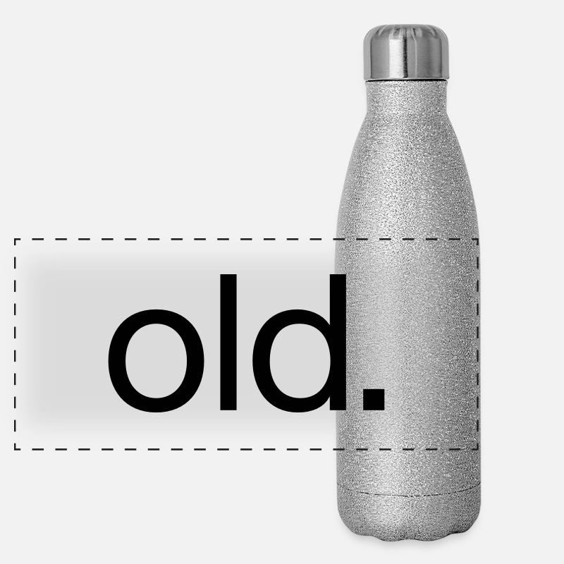 Old Geburtstag Geschenk Alter Spruch Panorama Glitzer Isolierflasche 500 ml
