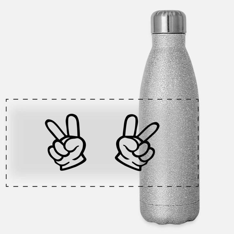 Hände Panorama Glitzer Isolierflasche 500 ml