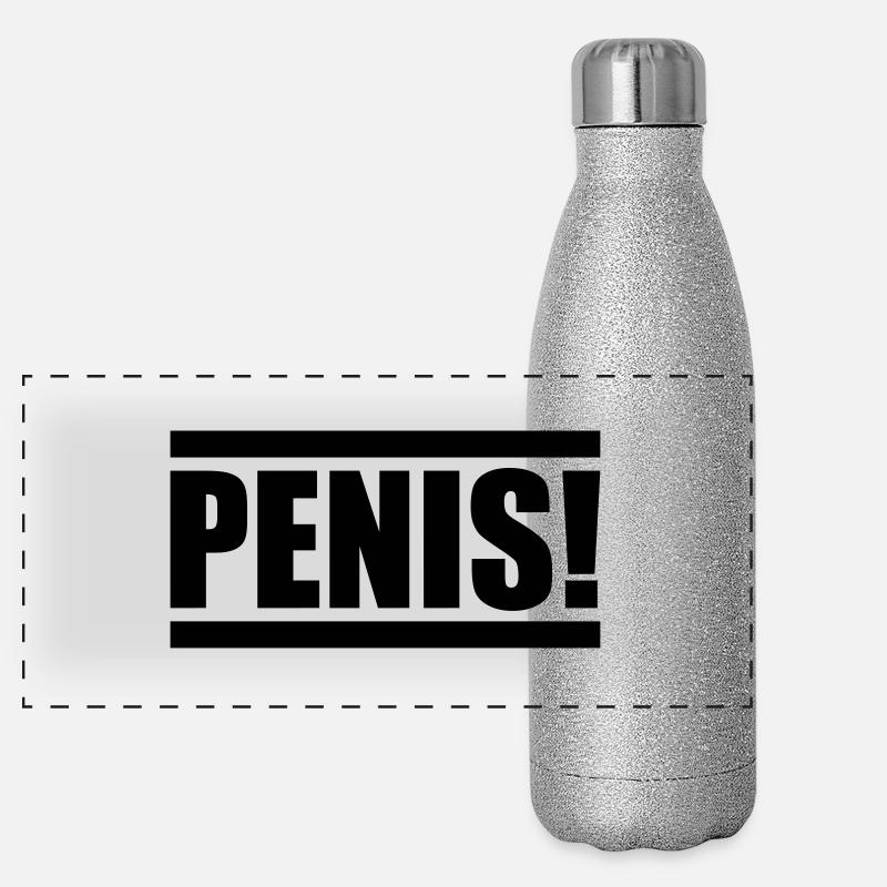penis design Panorama Glitzer Isolierflasche 500 ml