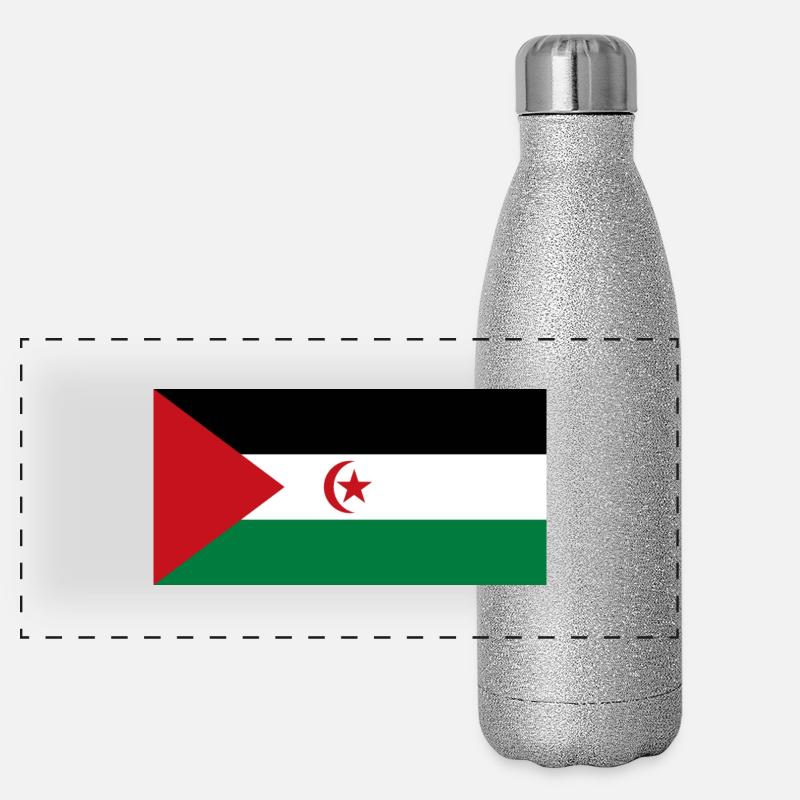 Sahrawi Arab Democratic Republic Panoramic Glitter Thermal Bottle 500 ml