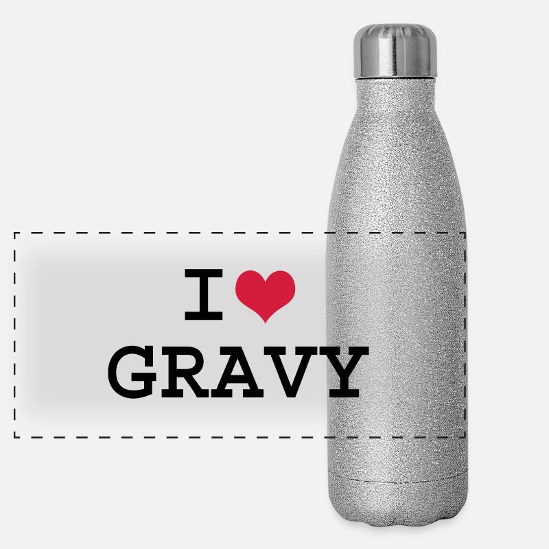 I Love Gravy Panoramic Glitter Thermal Bottle 500 ml