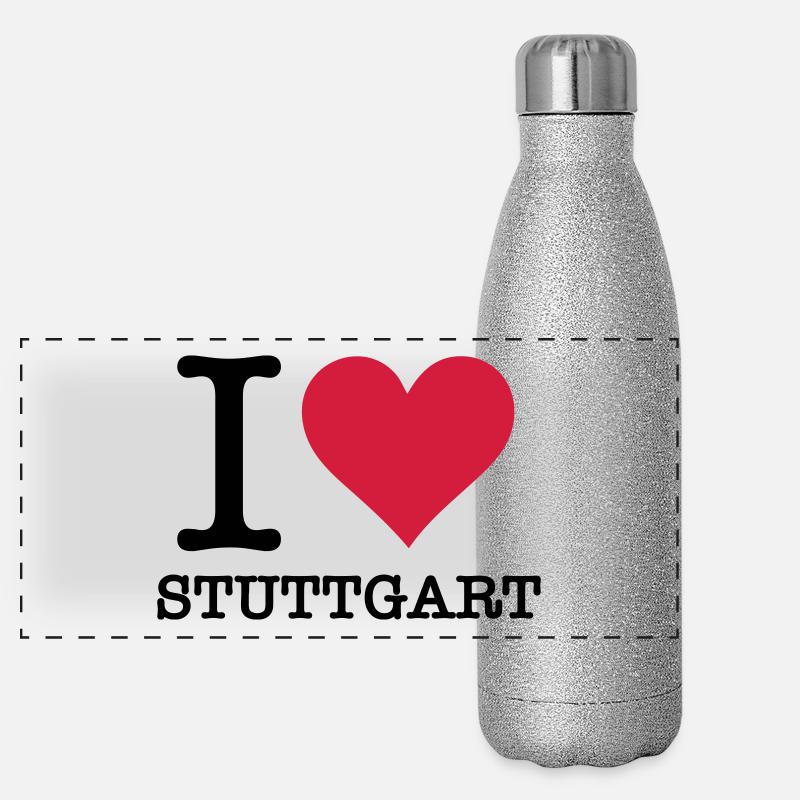I Love Stuttgart Panoramic Glitter Thermal Bottle 500 ml
