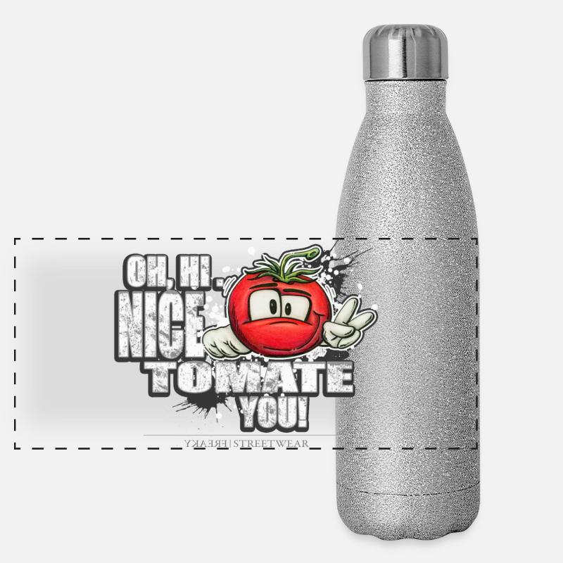 nice tomate you Panorama Glitzer Isolierflasche 500 ml