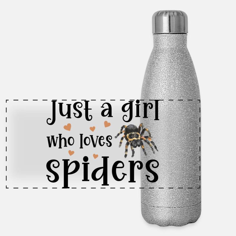 Spinne Vogelspinne Panorama Glitzer Isolierflasche 500 ml