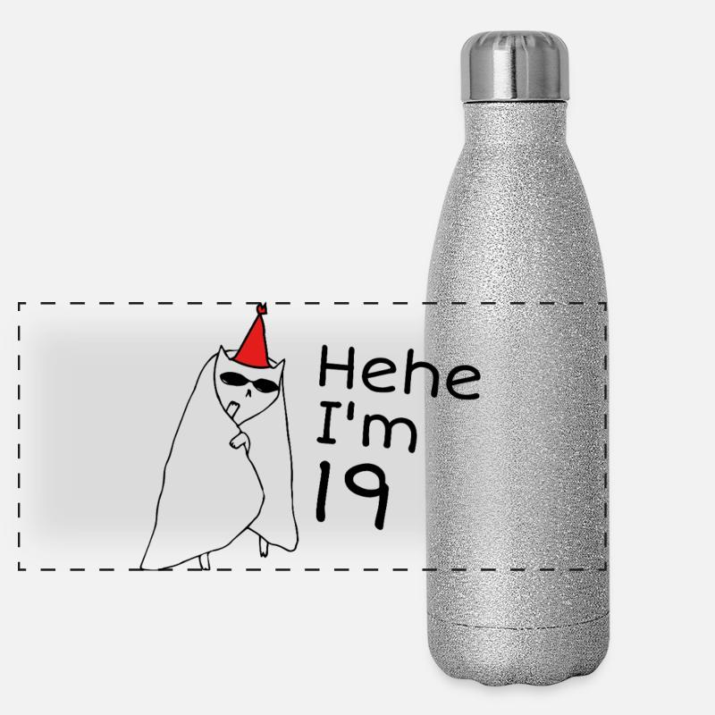 19-jähriges Jubiläumsgeschenk – 19-jähriges Jubiläumsgeschenk Panorama Glitzer Isolierflasche 500 ml