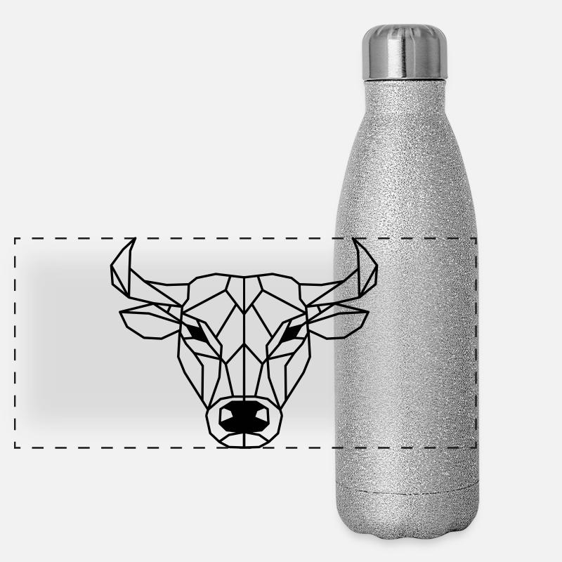Ochse Polygon Panorama Glitzer Isolierflasche 500 ml