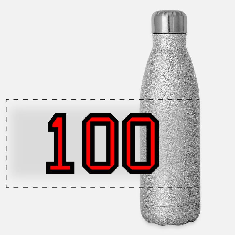 100. 100 ANS. 100e ANNIVERSAIRE. ANNIVERSAIRE 100  Gourde isotherme panoramique pailletée 500 ml