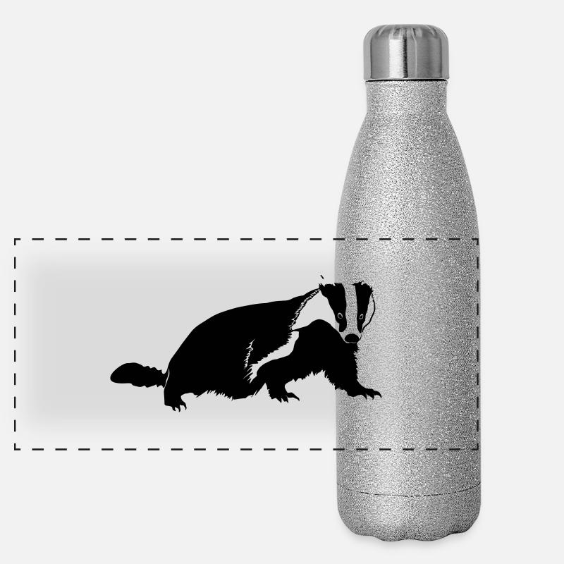 Dachs Panorama Glitzer Isolierflasche 500 ml