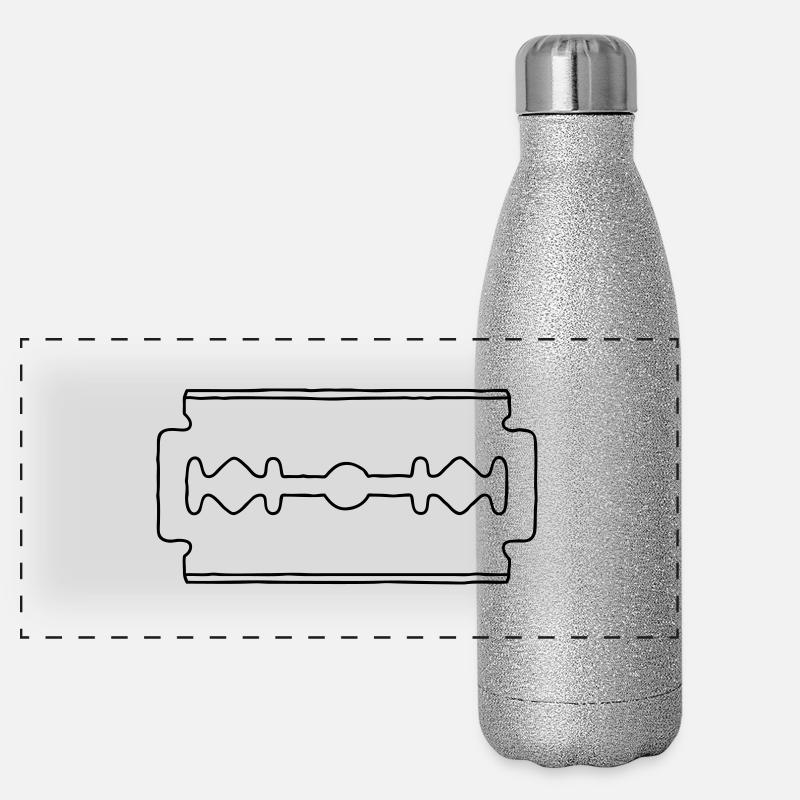 Rasierklinge Panorama Glitzer Isolierflasche 500 ml