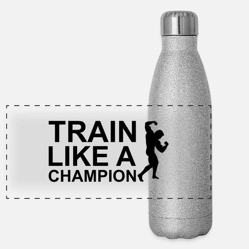 Train like a Champion 2 Gourde isotherme panoramique pailletée 500 ml