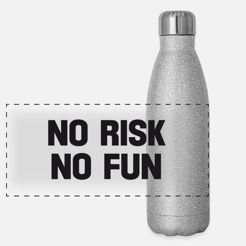 no risk no fun Panorama Glitzer Isolierflasche 500 ml