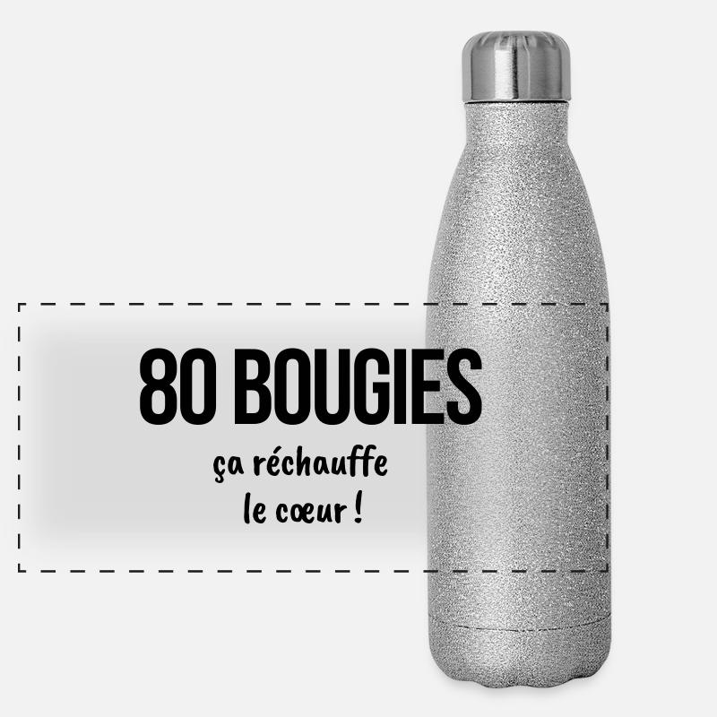80 ans 03 Gourde isotherme panoramique pailletée 500 ml