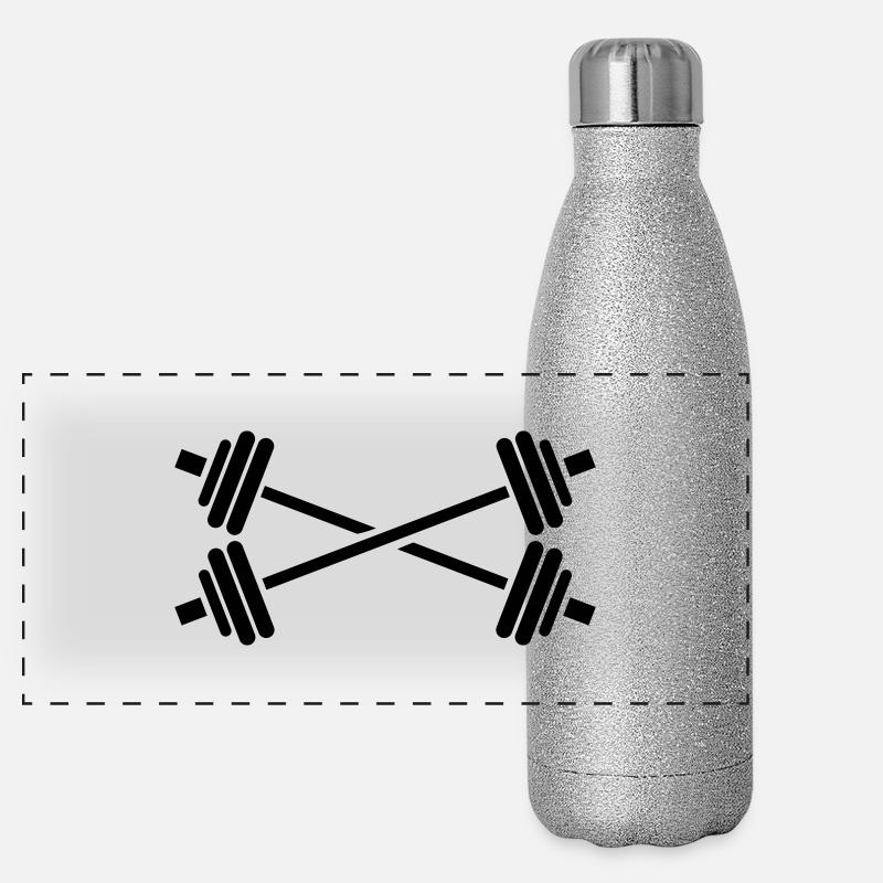 dumbbell_1_f1 Panorama Glitzer Isolierflasche 500 ml
