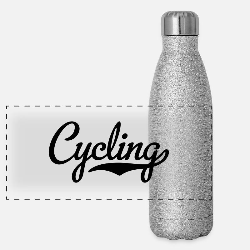 Radsport Panorama Glitzer Isolierflasche 500 ml