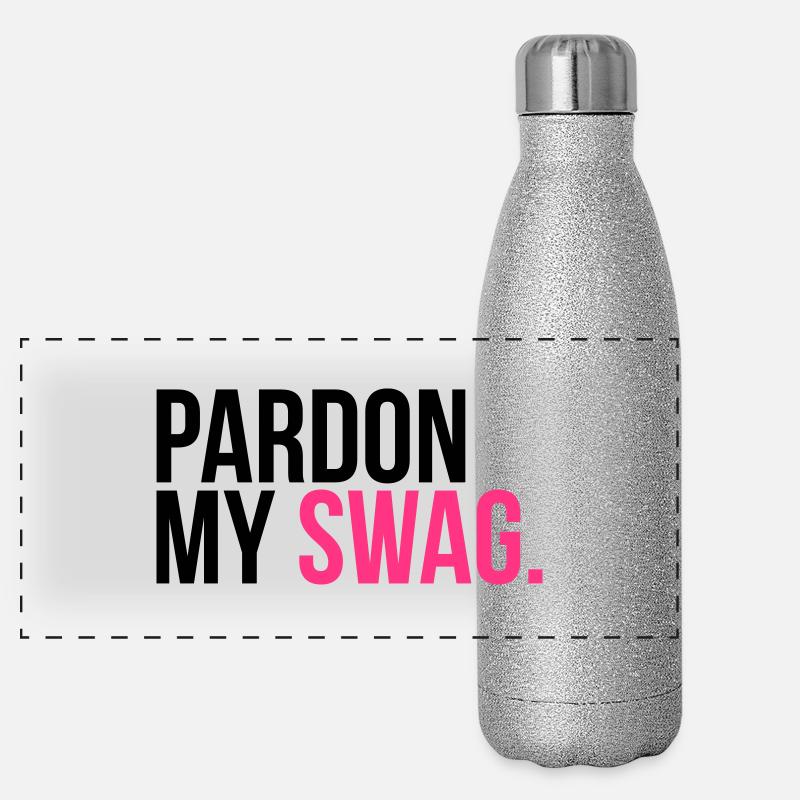 pardon my swag Panorama Glitzer Isolierflasche 500 ml