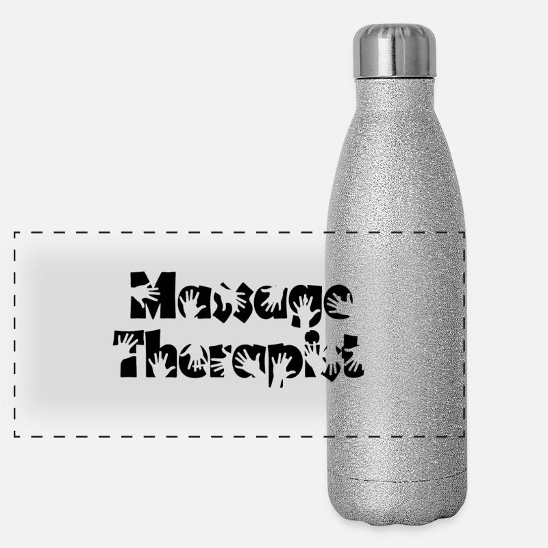 Massage Therapist Panorama Glitzer Isolierflasche 500 ml