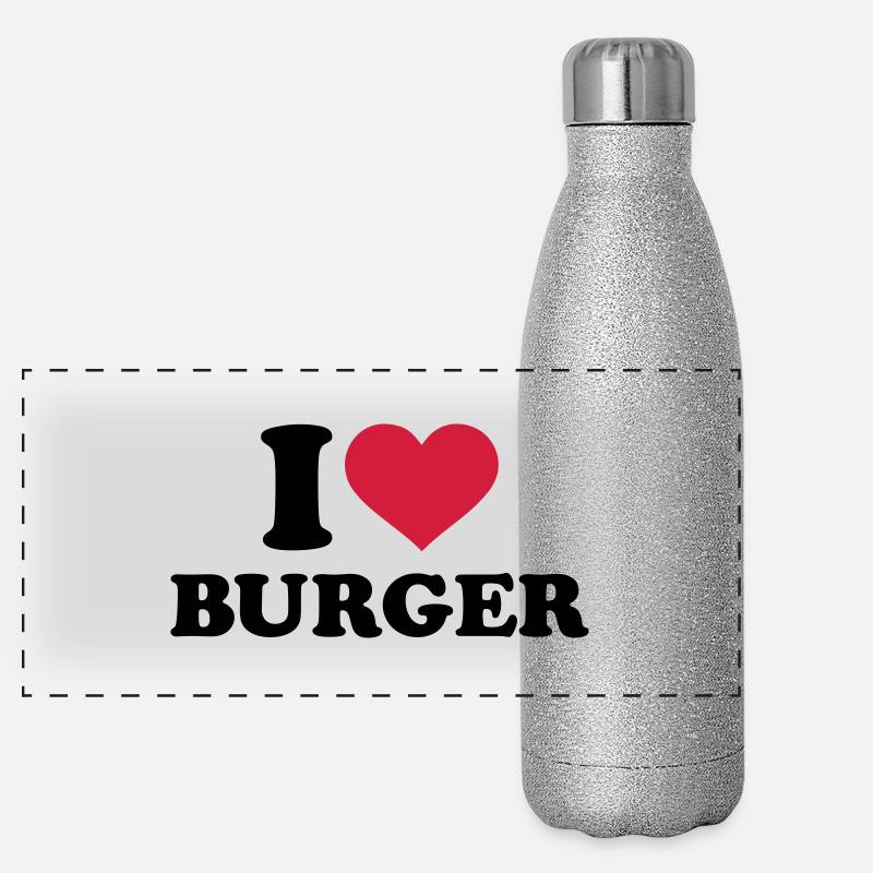 Burger Panorama Glitzer Isolierflasche 500 ml