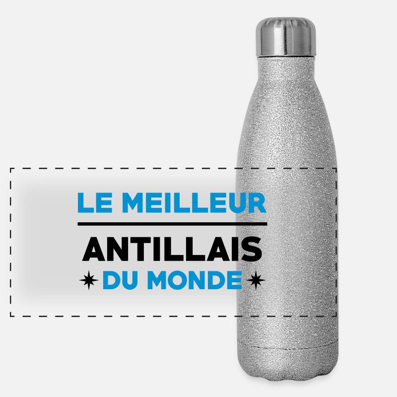 Antilles / Antillais / Antillaise / Martinique Gourde isotherme panoramique pailletée 500 ml