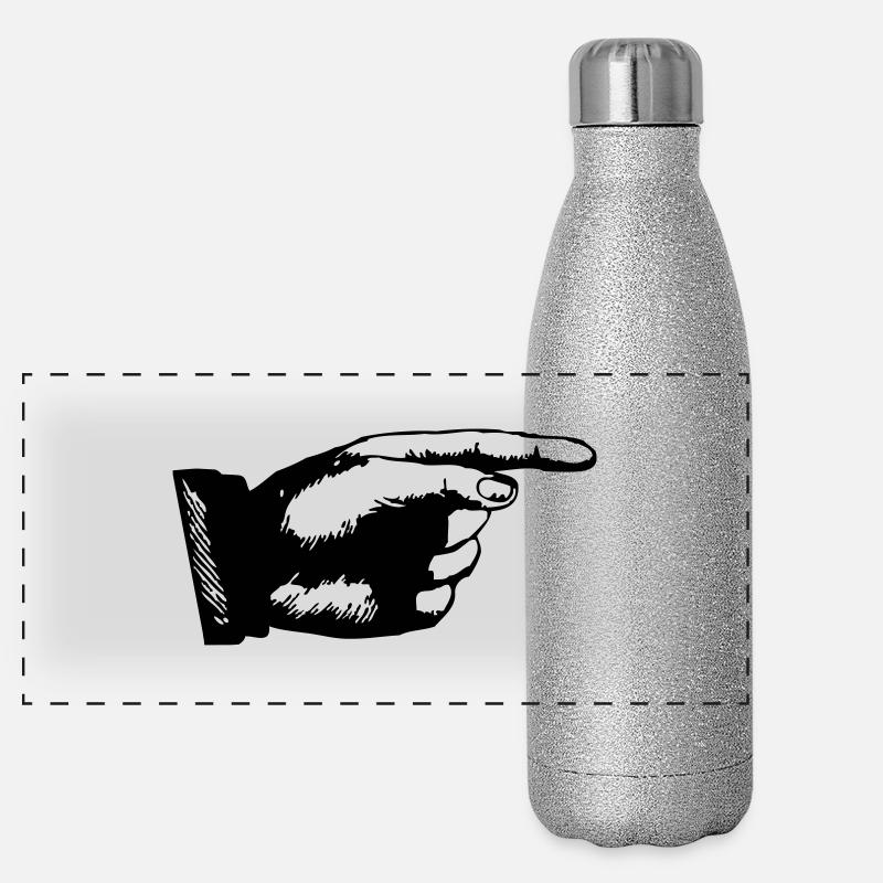 main - Gourde isotherme panoramique pailletée 500 ml - paillettes argentées