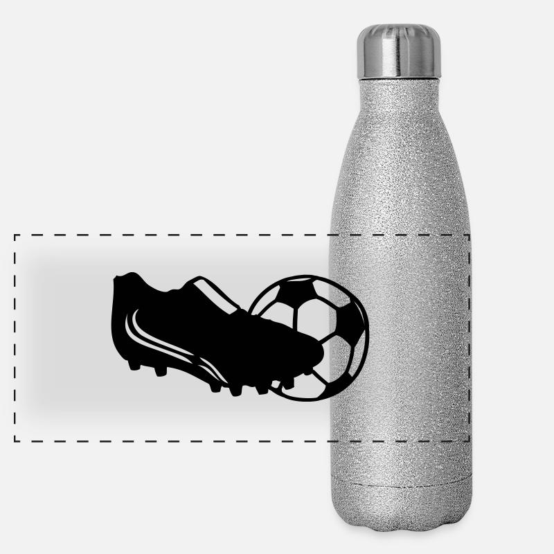 fussball+schuh Panorama Glitzer Isolierflasche 500 ml