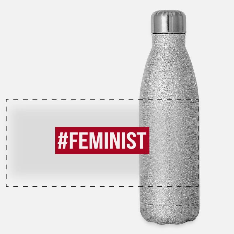 FÉMINISTE Gourde isotherme panoramique pailletée 500 ml