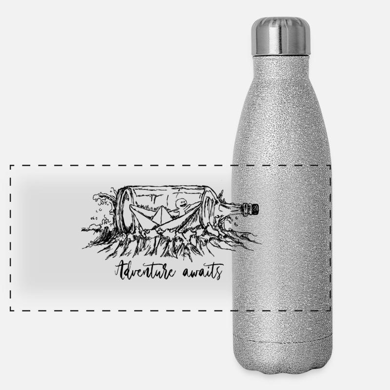 aventure attend idée cadeau Gourde isotherme panoramique pailletée 500 ml