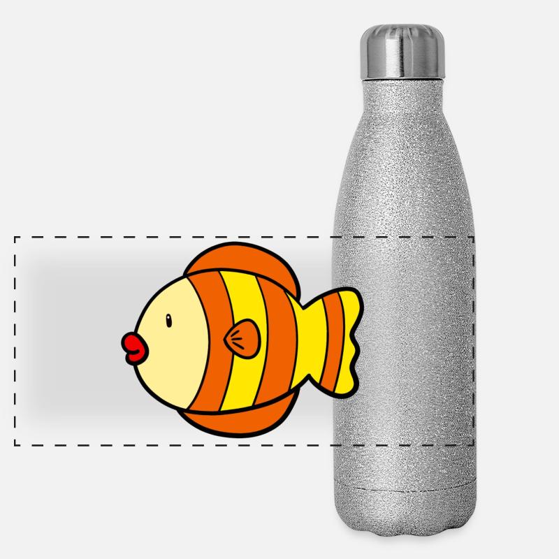Poisson doux Gourde isotherme panoramique pailletée 500 ml