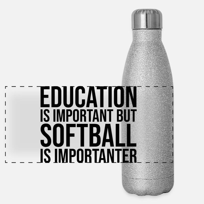 Softball Panorama Glitzer Isolierflasche 500 ml