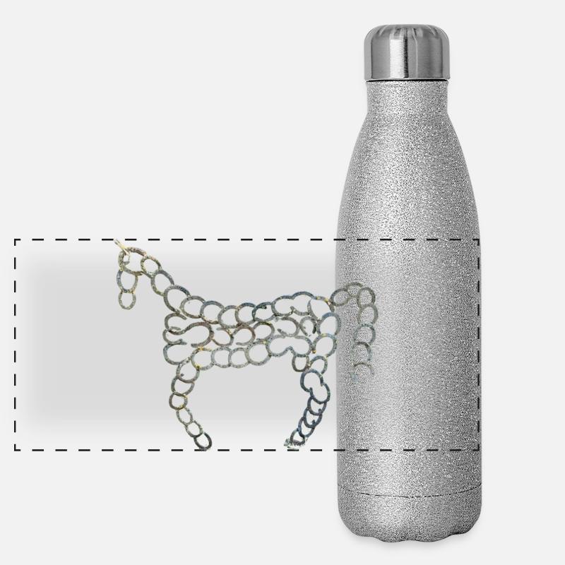 Cheval de fer Gourde isotherme panoramique pailletée 500 ml