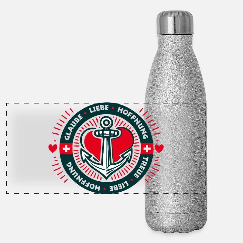 Foi, amour, espérance Gourde isotherme panoramique pailletée 500 ml