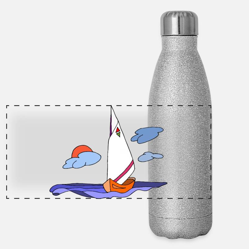 Sailboat Panoramic Glitter Thermal Bottle 500 ml