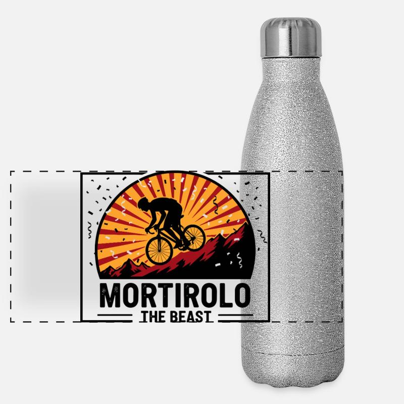 Mortirolo Italie : L’art de la montée la plus difficile Gourde isotherme panoramique pailletée 500 ml