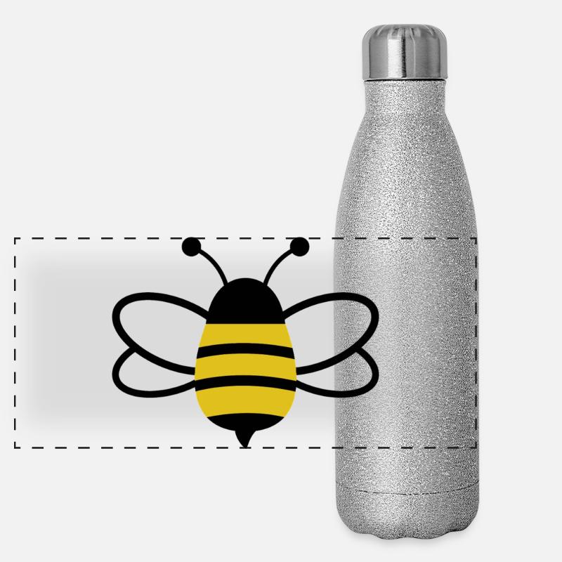 Honigbiene Panorama Glitzer Isolierflasche 500 ml