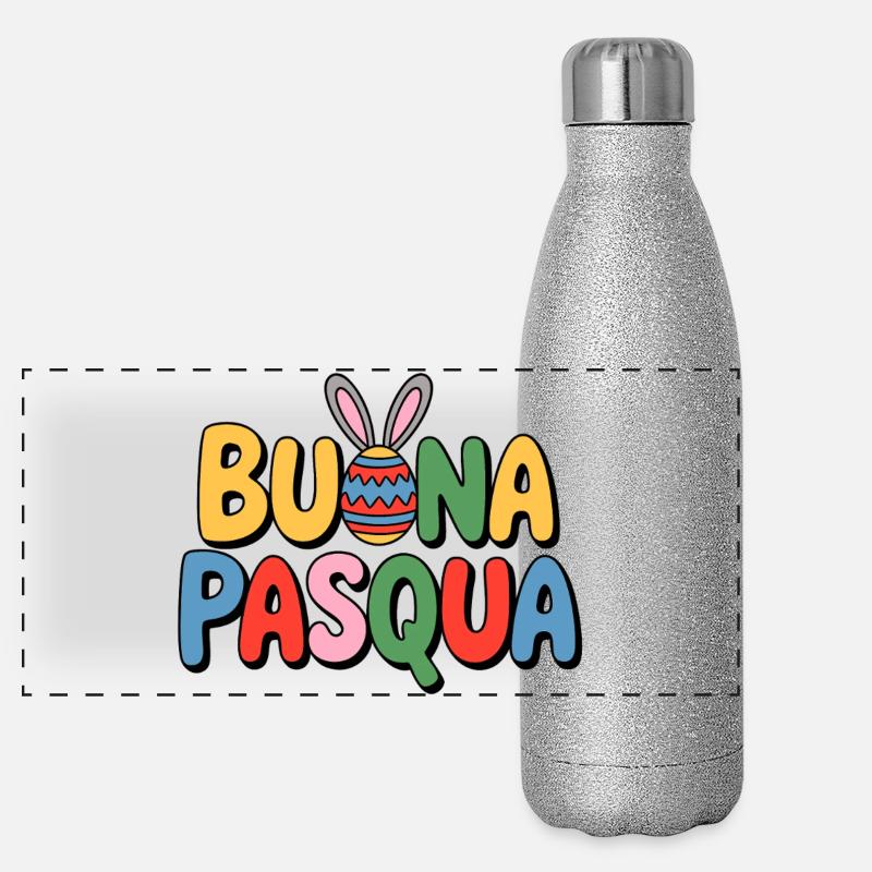 Buona Pasqua Bunny Panorama Glitzer Isolierflasche 500 ml