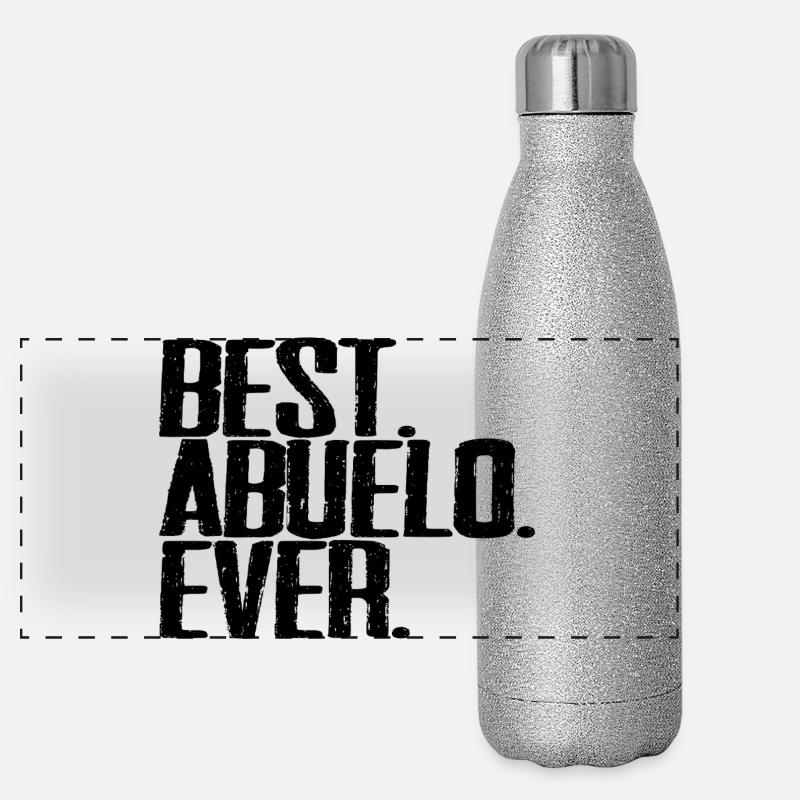 Best Abuelo Ever Opa Spanisch Spruch Retro Vintage Panorama Glitzer Isolierflasche 500 ml