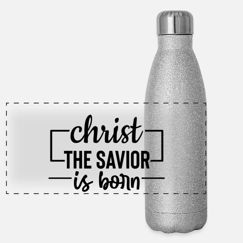 Christ the Savior is born Panoramic Glitter Thermal Bottle 500 ml