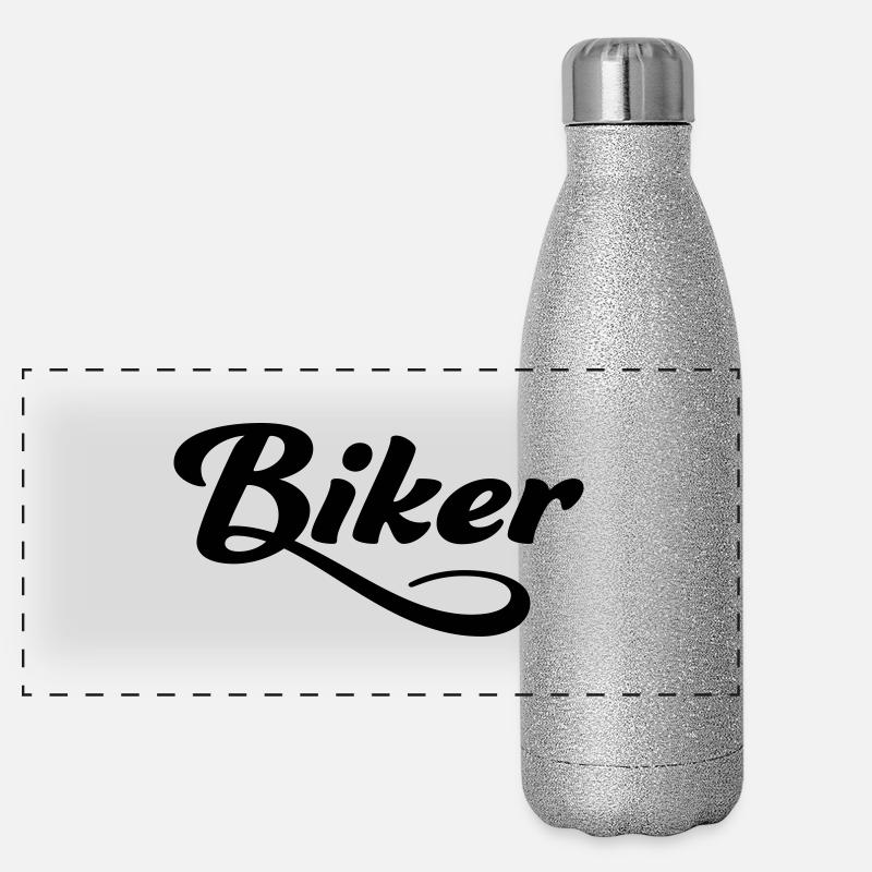 Biker Panorama Glitzer Isolierflasche 500 ml