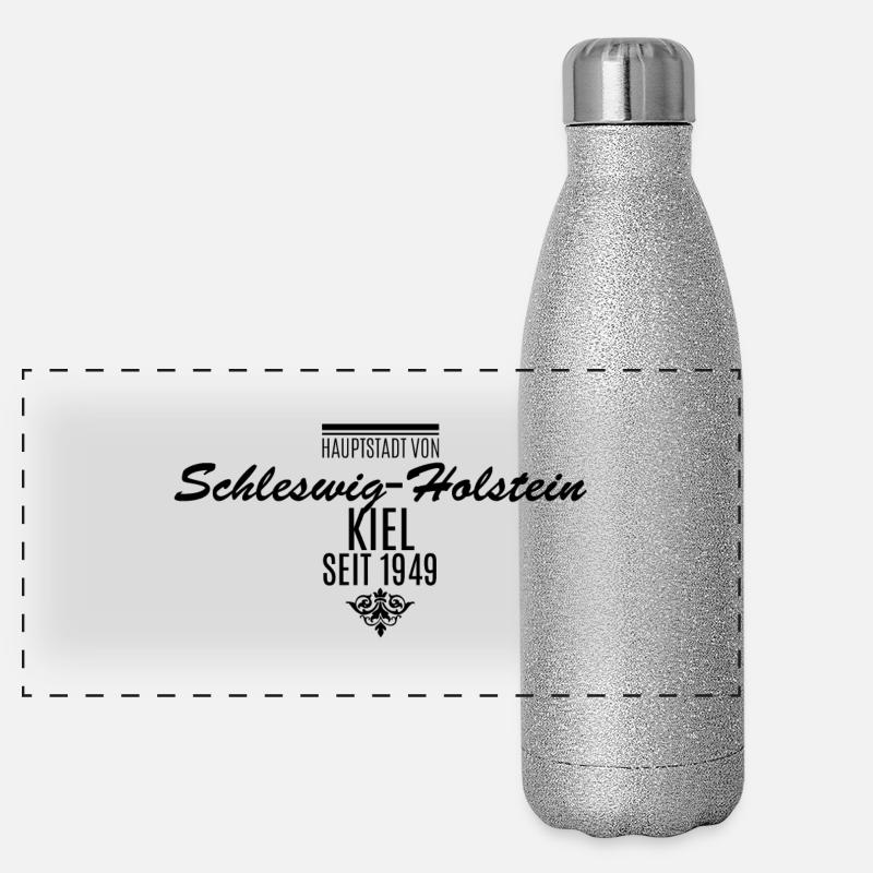 Schleswig Holstein KIEL Panorama Glitzer Isolierflasche 500 ml