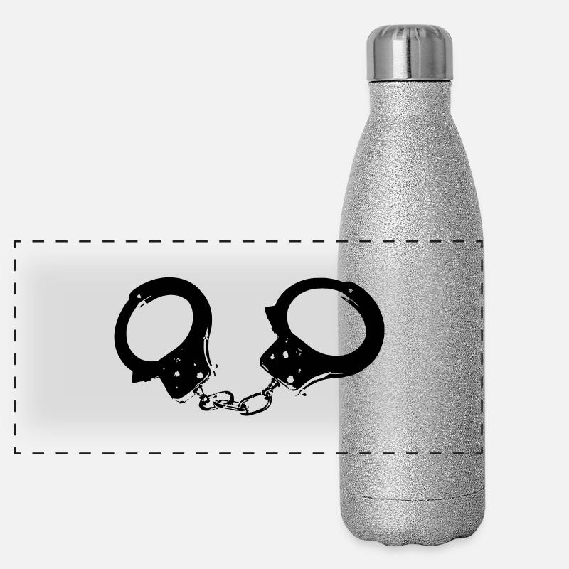 handschellen Panorama Glitzer Isolierflasche 500 ml