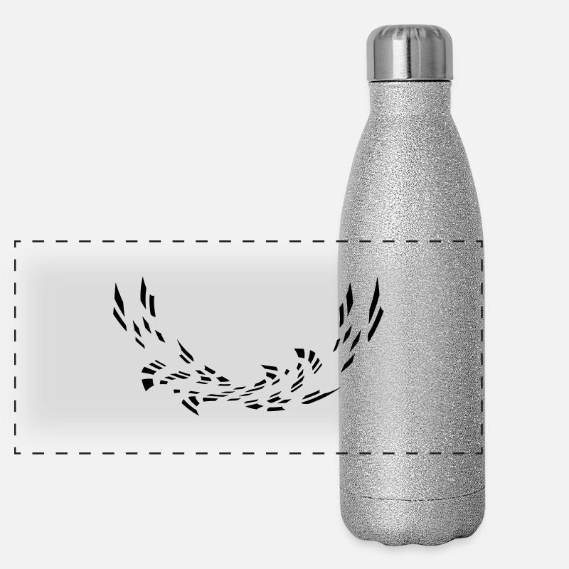 Abstraktes Muster Panorama Glitzer Isolierflasche 500 ml