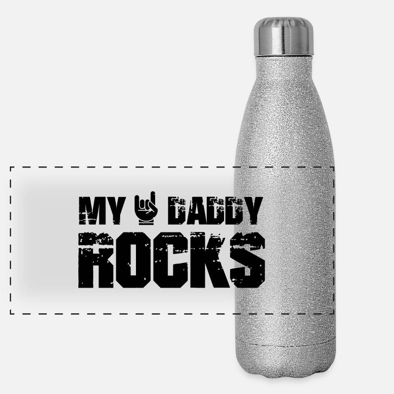 My Daddy Rocks Panorama Glitzer Isolierflasche 500 ml