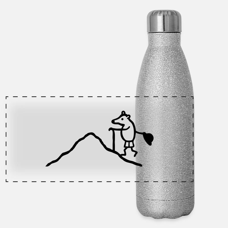 Maulwurf klettern Panorama Glitzer Isolierflasche 500 ml
