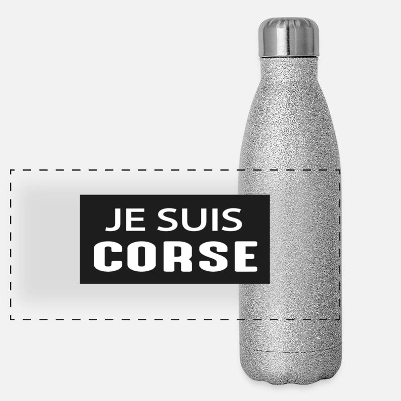 Je suis corse Gourde isotherme panoramique pailletée 500 ml