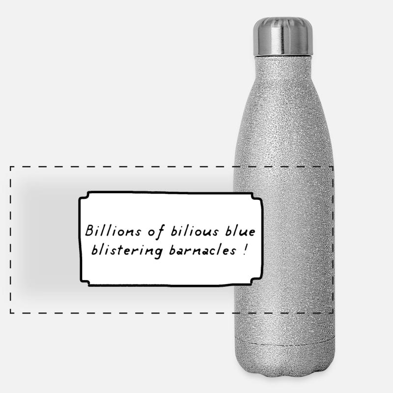 Billions of bilious blue blistering barnacles ! Co Panoramic Glitter Thermal Bottle 500 ml
